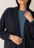 Fine Felted Wool Notch Collar Cardigan in Regenerative Wool