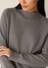 Cotton & Recycled Cashmere Turtleneck Long Top