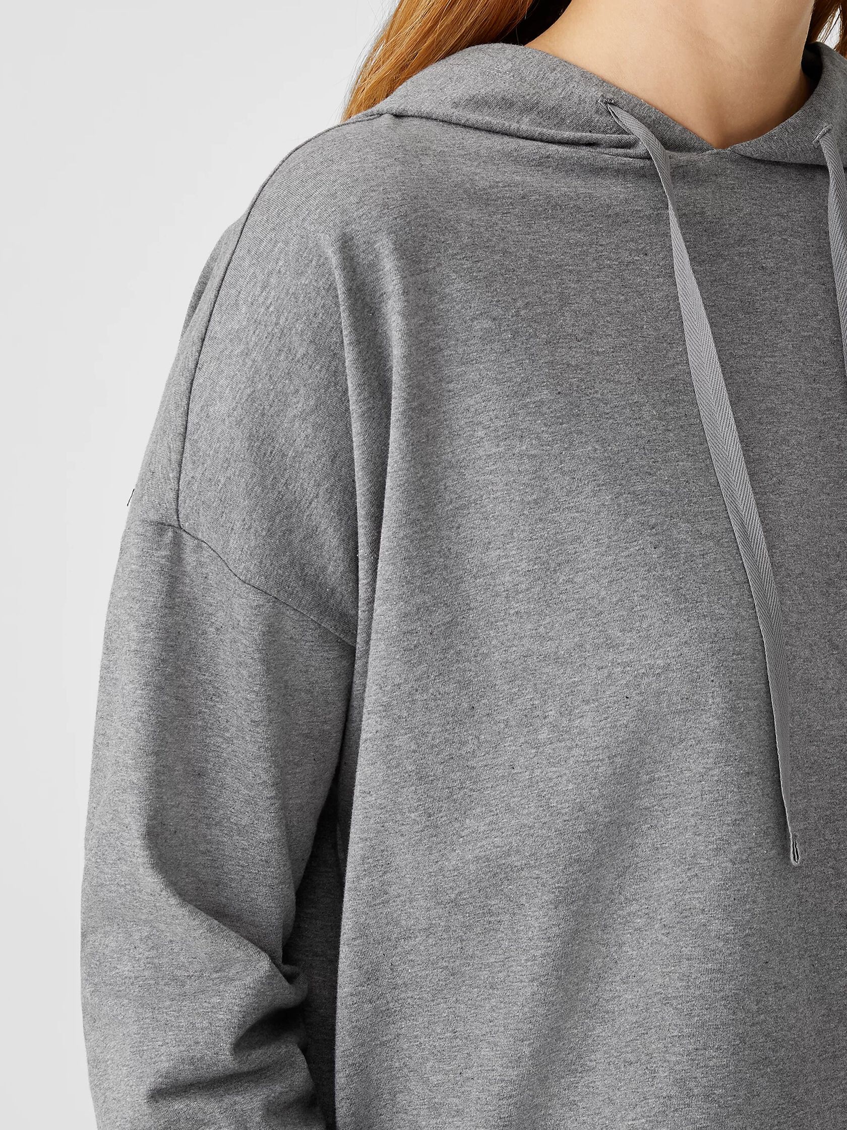 Heathered Organic Cotton Hooded Top