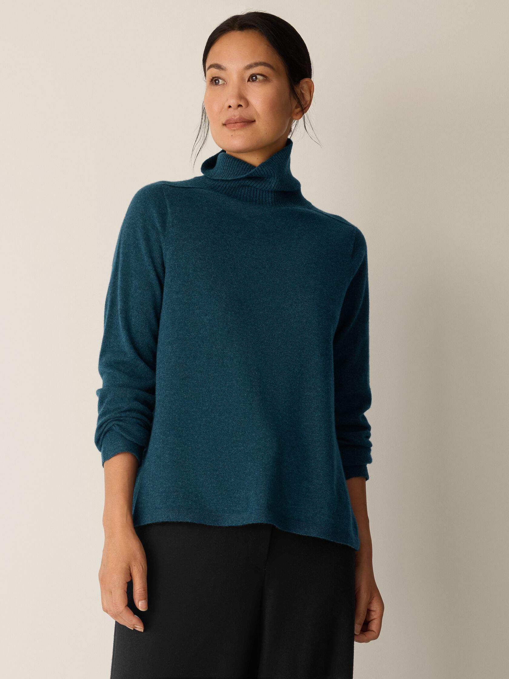 Italian Cashmere Turtleneck Top