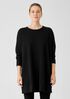 Organic Cotton Slubby Rib Knit Crew Neck Top