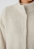 Boucle Wool Knit High Collar Jacket
