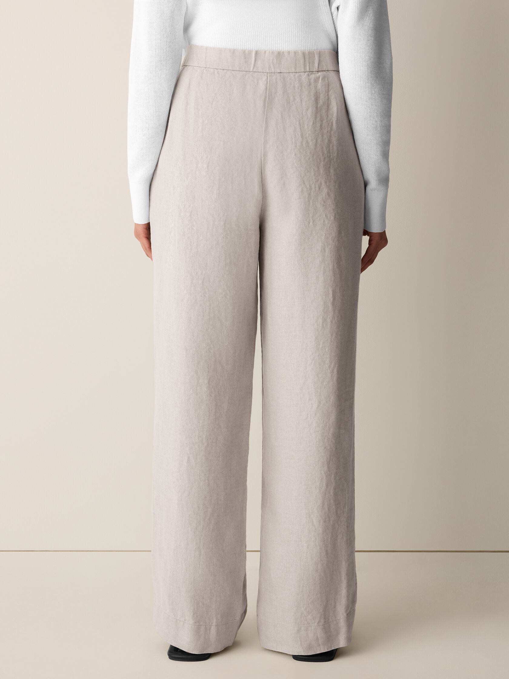 Heavy Organic Linen Full-Length Straight Pant