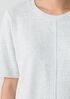 Organic Cotton Jacquard Crew Neck Top