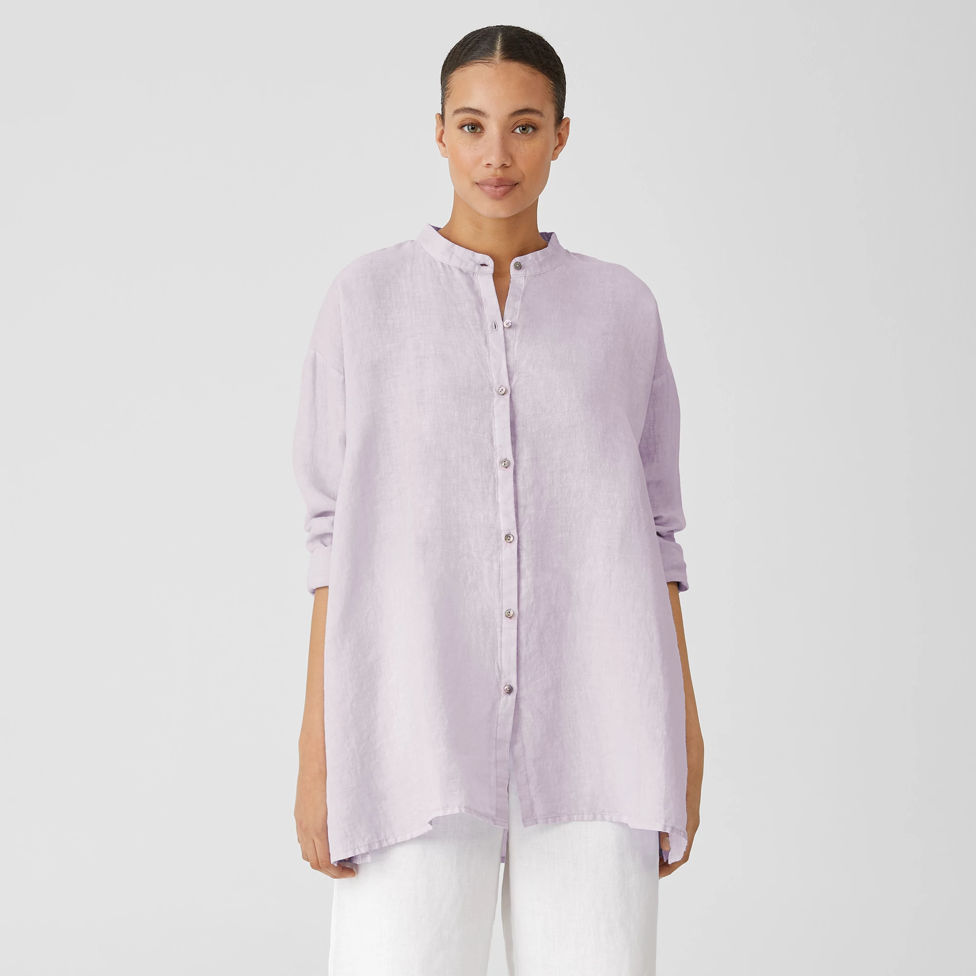 Eileen fisher handkerchief linen shirt clearance