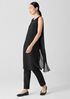 Sheer Silk Georgette Long Poncho