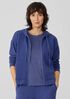 Lightweight Organic Cotton Terry Hooded Top