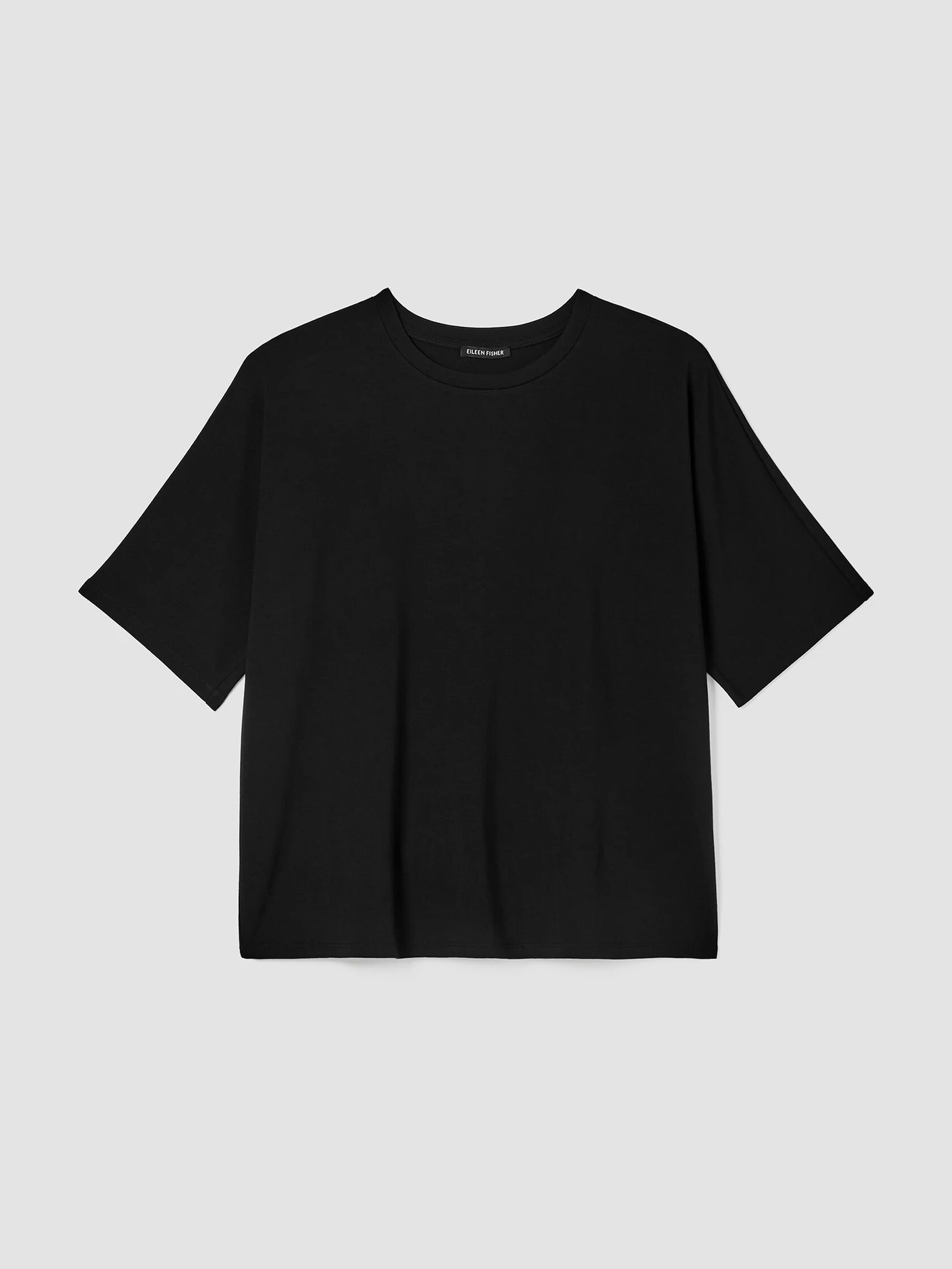 Stretch Jersey Knit Crew Neck Tee