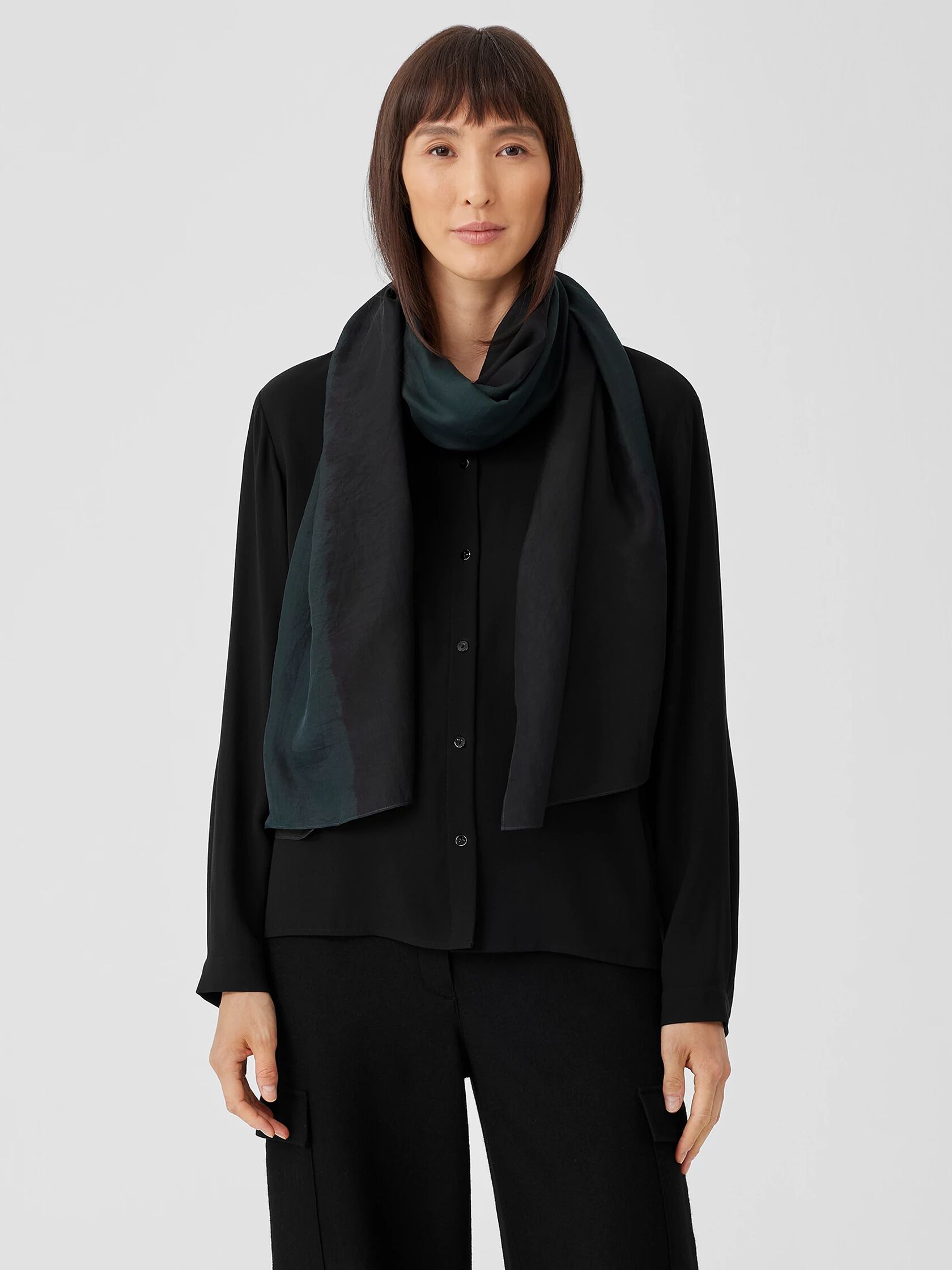 Hand-Dyed Abstract Silk Scarf