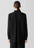 Silk Georgette Crepe Stand Collar Top
