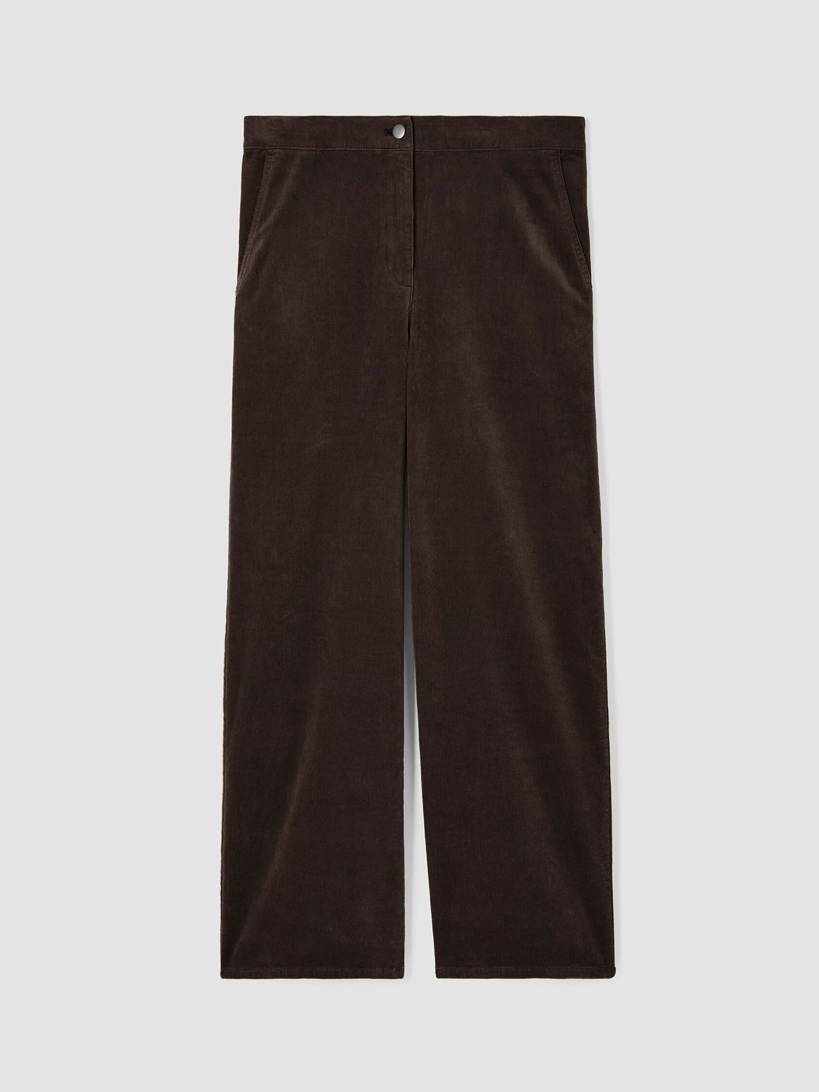 Organic Cotton Stretch Corduroy Wide-Leg Pant