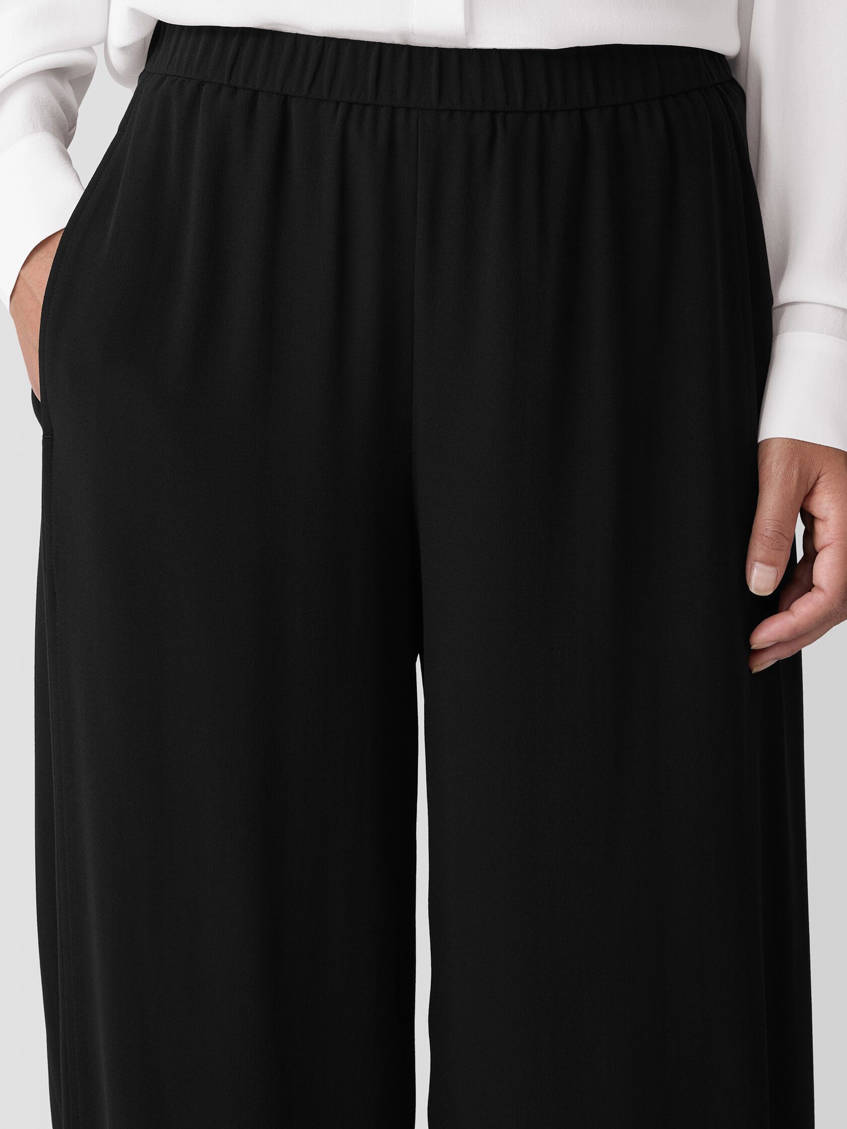 Silk Georgette Crepe Lantern Pant