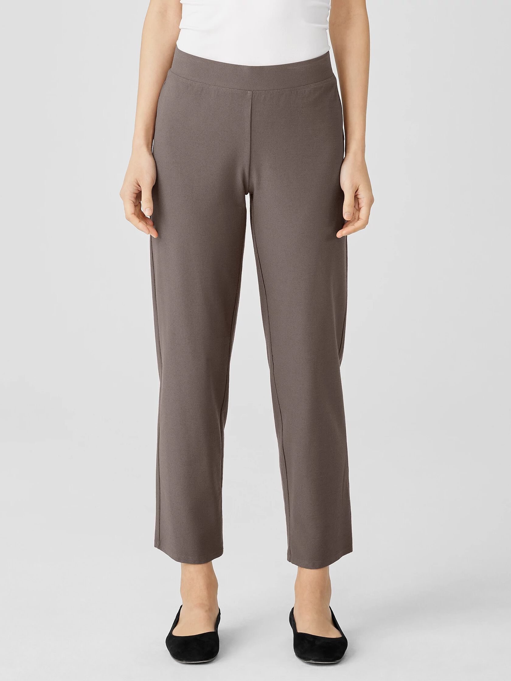 Washable Stretch Crepe Straight Pant