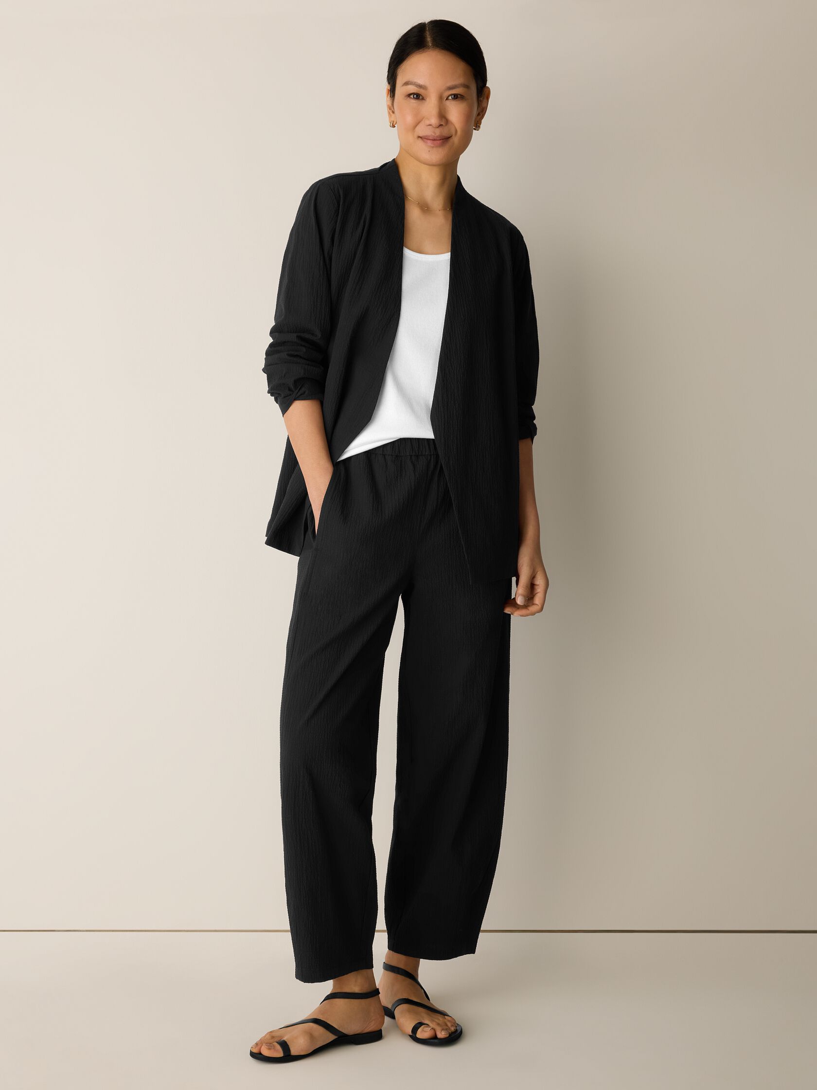 Organic Cotton Pucker Lantern Pant