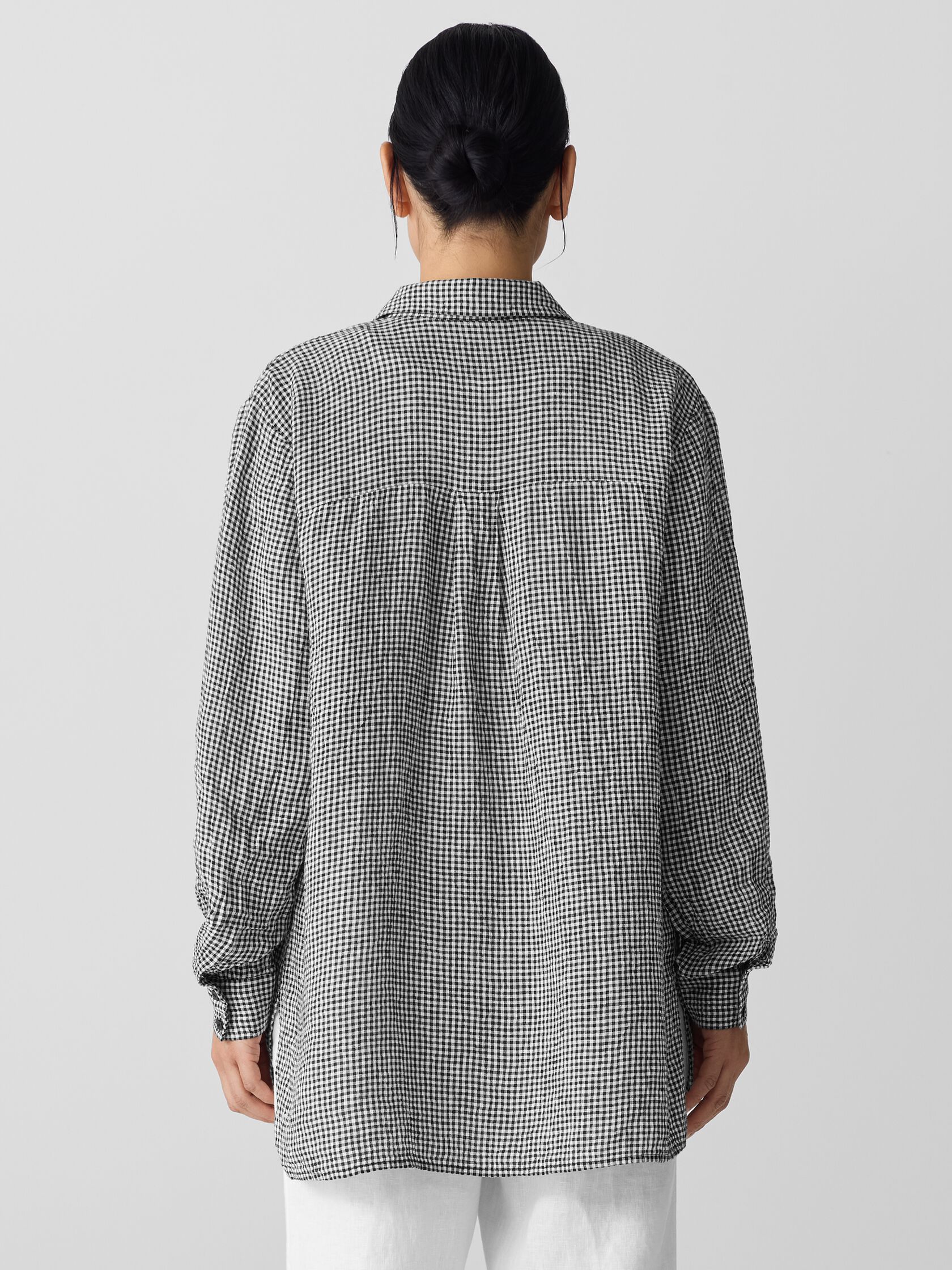 Puckered Organic Linen Classic Collar Shirt