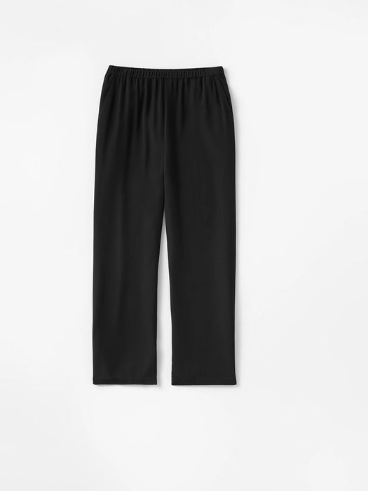 System Silk Georgette Straight Ankle Pant