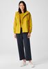 Light Organic Cotton Nylon Stand Collar Jacket