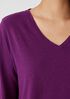 Organic Cotton Slub V-Neck Top