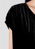Crushed Velvet V-Neck Square Top
