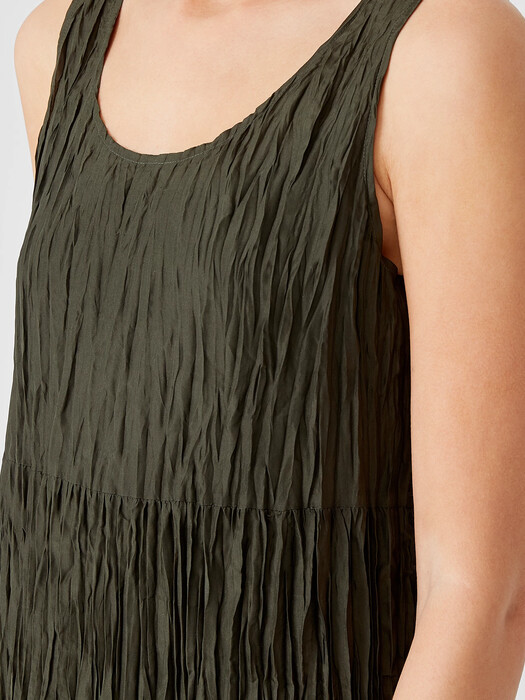 crushed silk habutai tiered dress Crushed Silk Habutai Dress The Island Gallery