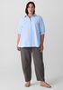 Striped Poplin Classic Collar Shirt