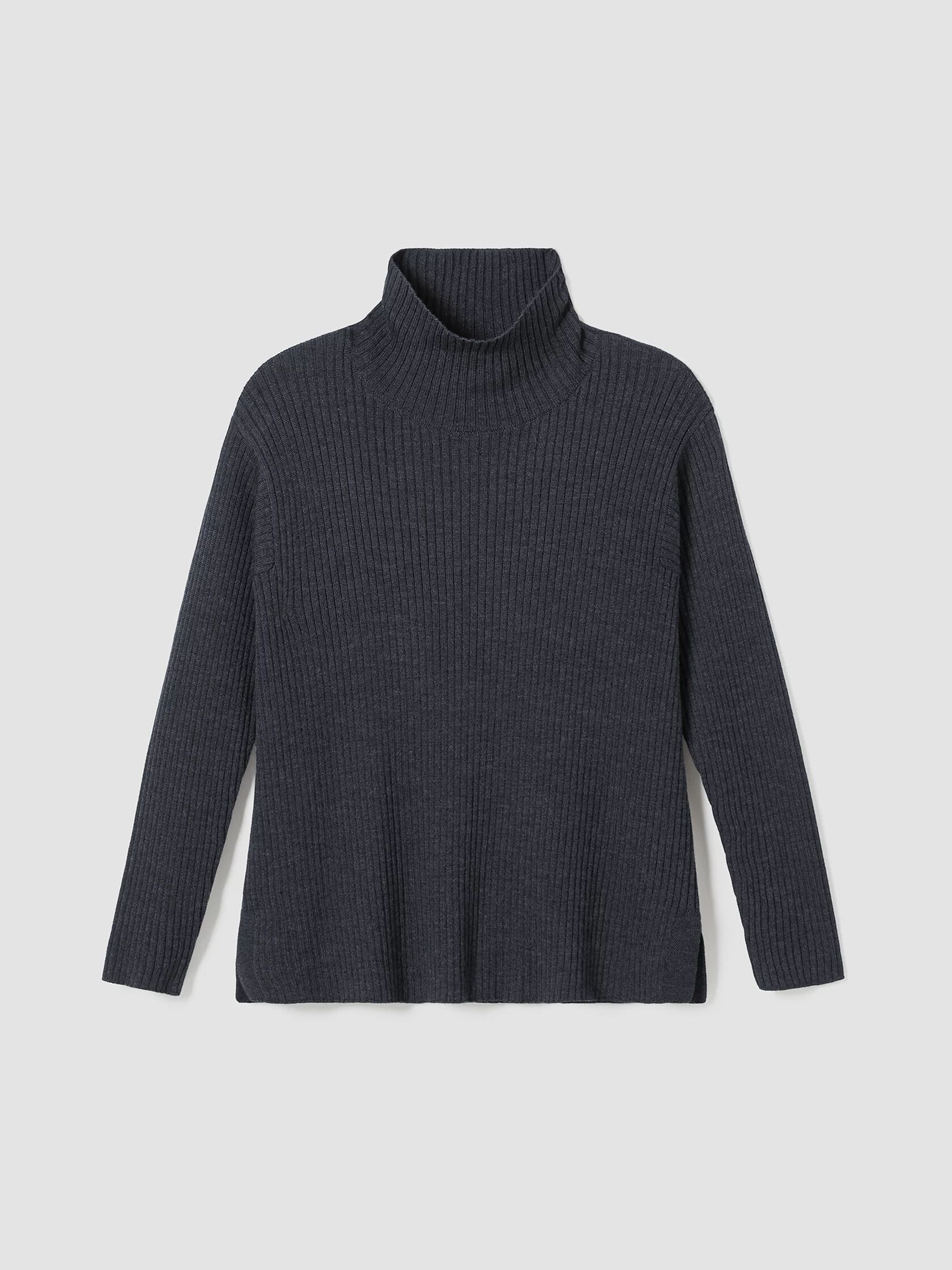 Merino Turtleneck Top in Regenerative Wool