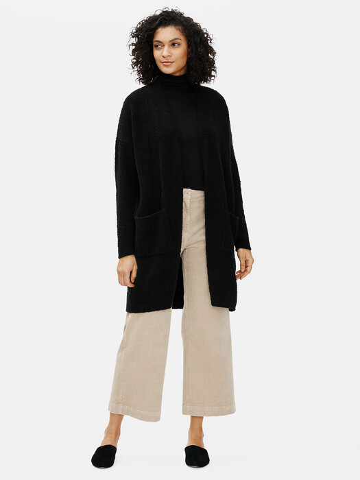 Organic Cotton Boucle Long Cardigan