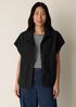 Light Cotton Nylon High Collar Vest
