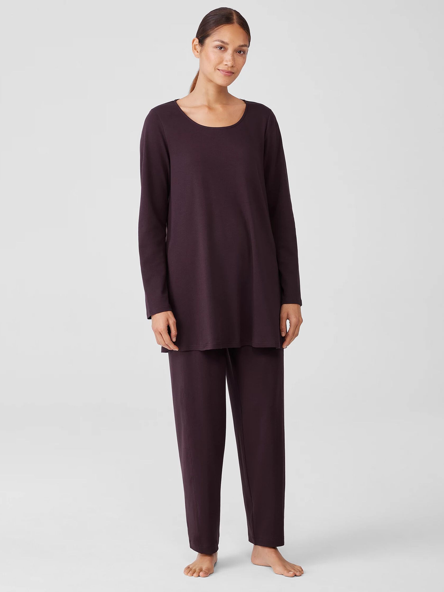 Organic Cotton Interlock Long Sleep Top