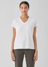 Organic Pima Cotton Jersey V-Neck Tee