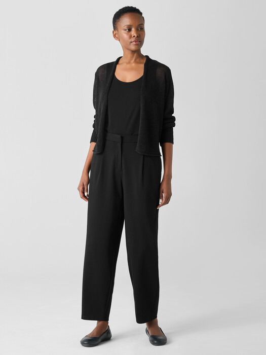 Cotton Blend Ponte Lantern Trouser Pant