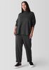 Garment-Dyed Terry Funnel Neck Top