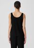 Stretch Silk Jersey Scoop Neck Tank