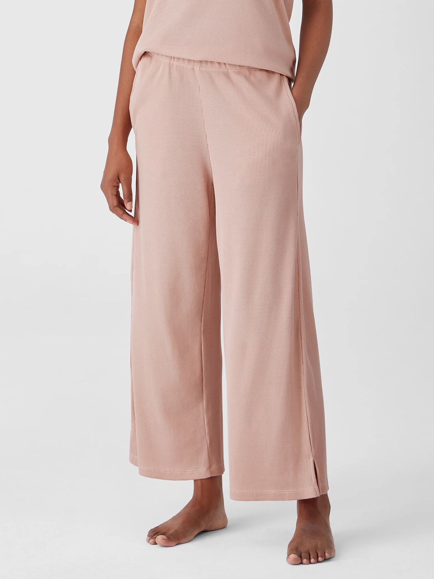 Cozy Organic Cotton Thermal Wide-Leg Pant