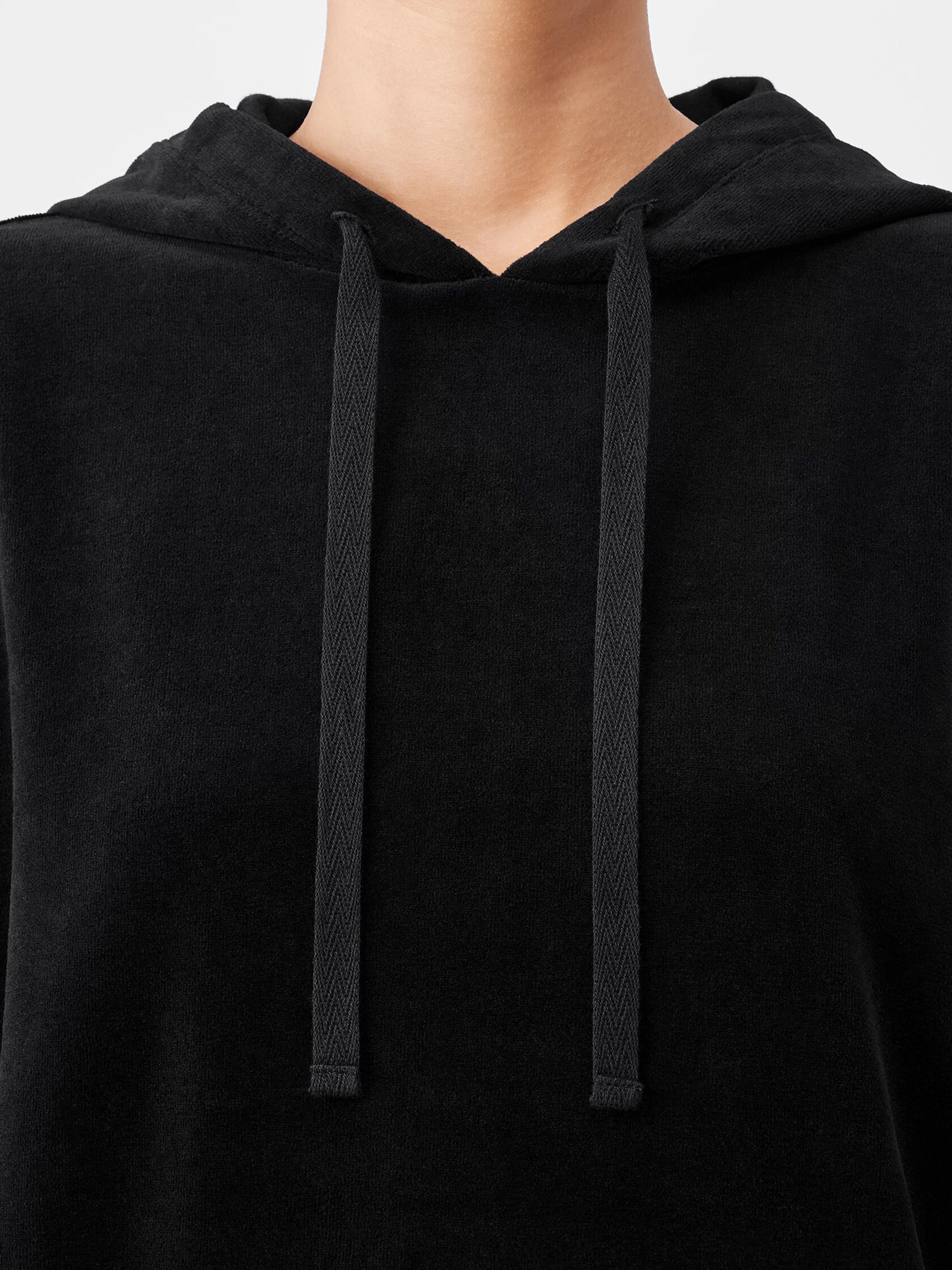 Cotton Velour Hooded Top
