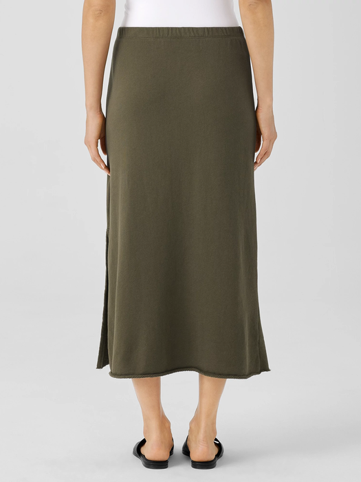 Lightweight Organic Cotton Terry A-Line Skirt