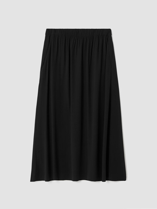 Silk Georgette Crepe Pocket Skirt
