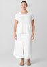 Organic Linen Cotton Jewel Neck Top