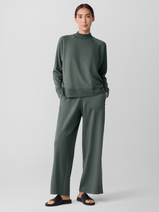 Cozy Brushed Terry Hug Mock Neck Top