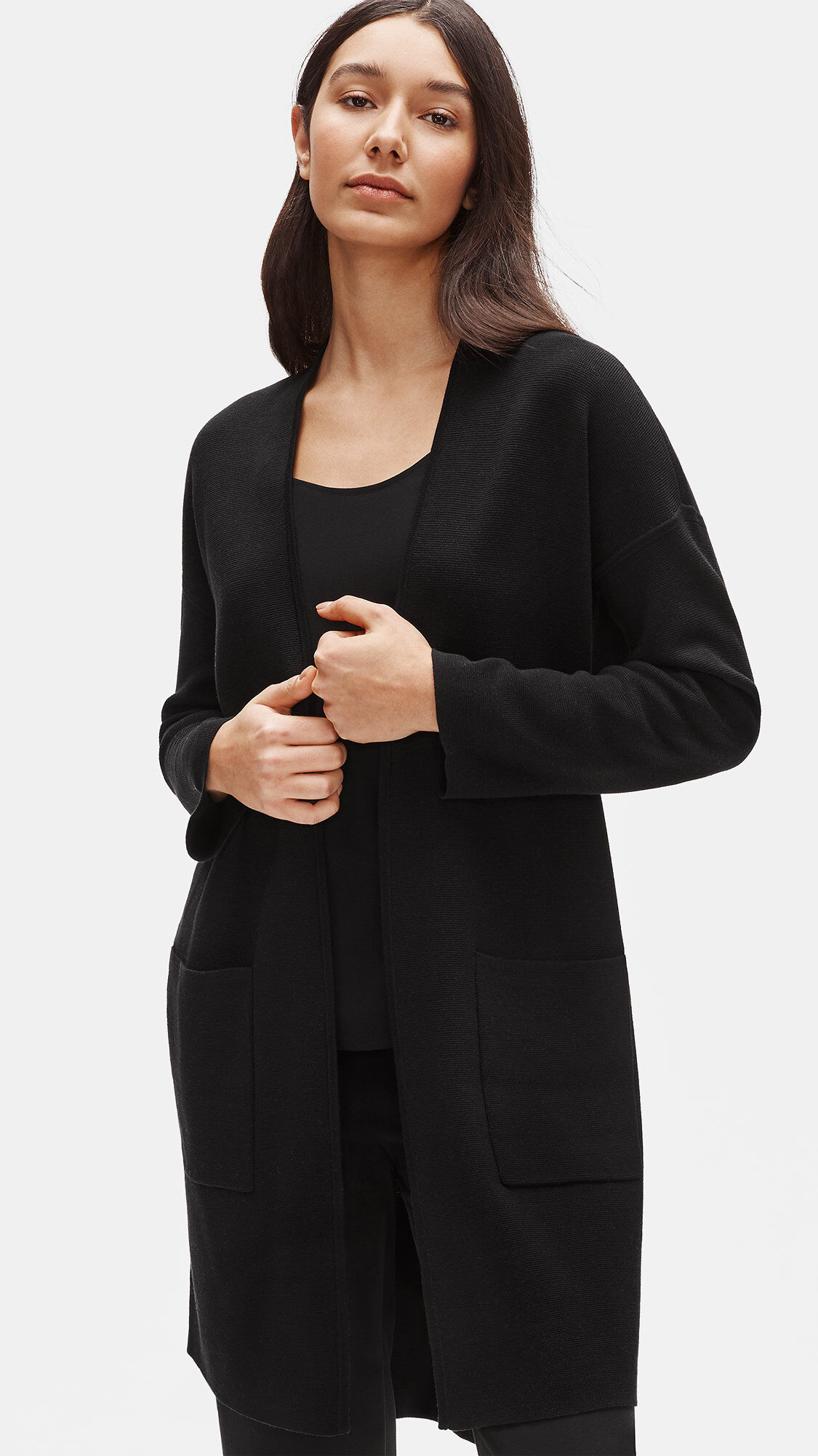 Eileen fisher on sale silk cotton cardigan