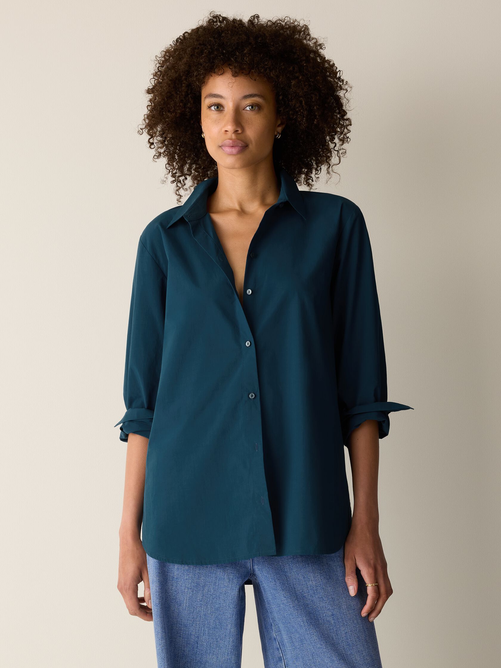 Organic Cotton Poplin Classic Collar Shirt