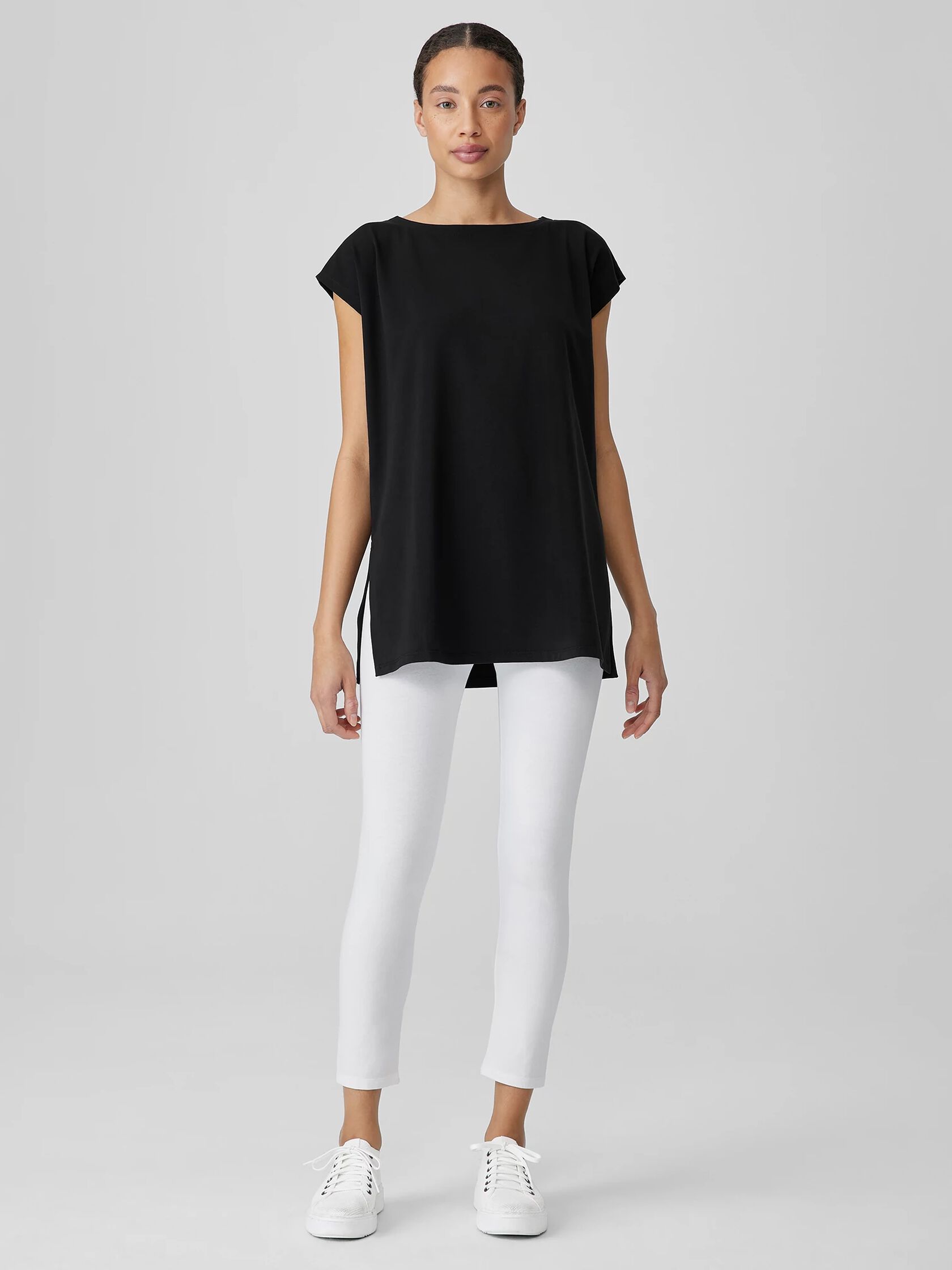 Lightweight Cotton Stretch Jersey Leggings