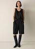 Silk Twill Curved V-Neck Tank