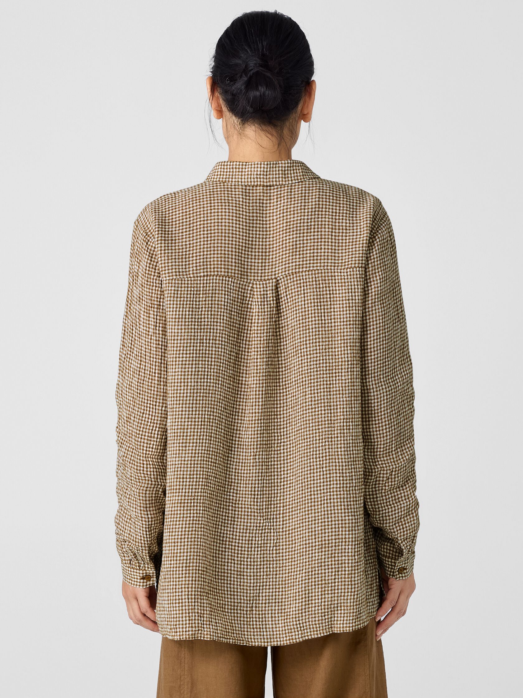 Puckered Organic Linen Classic Collar Shirt