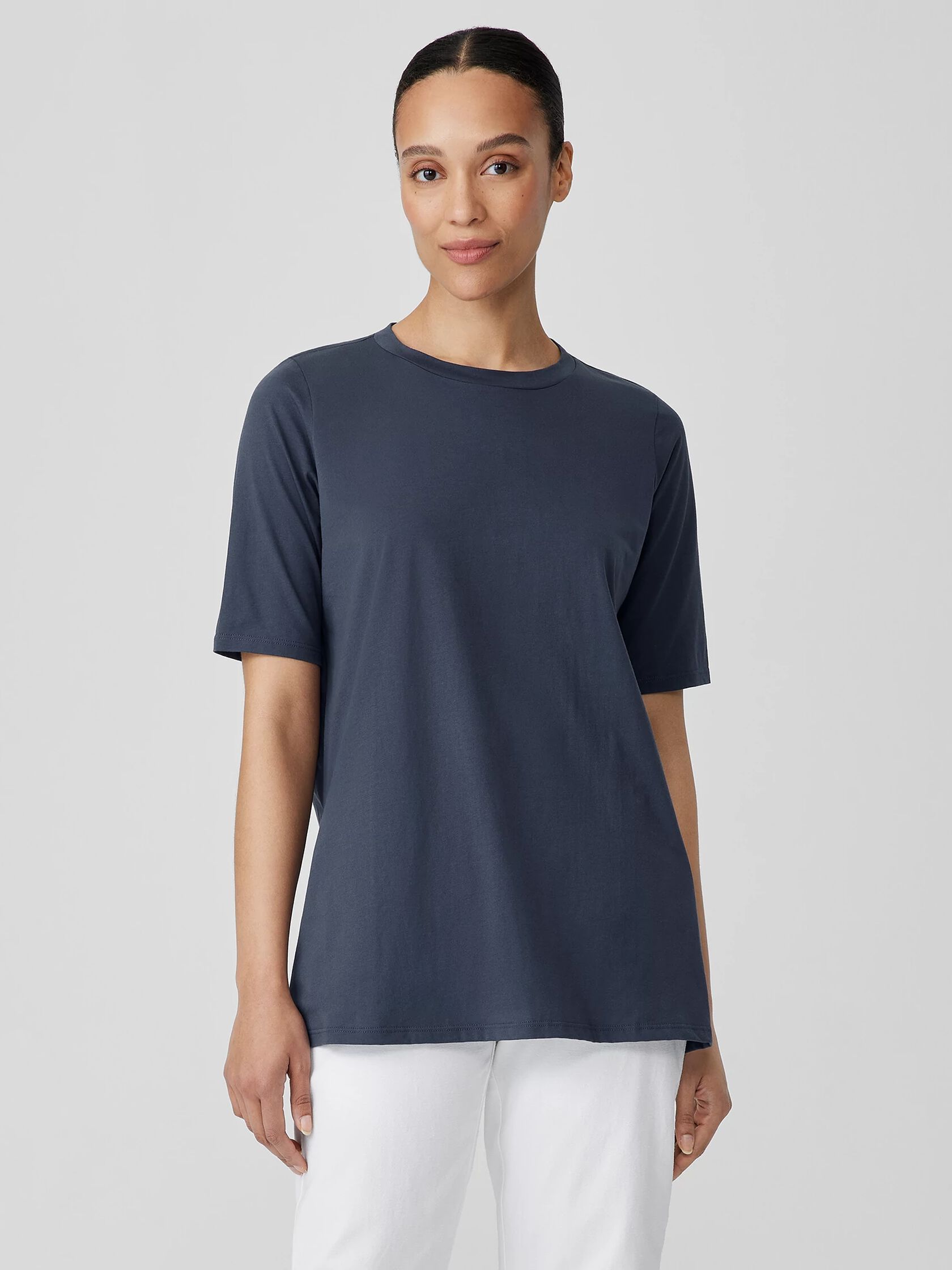 Organic Pima Cotton Jersey Long Tee