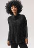 Alpaca Blend Turtleneck Poncho