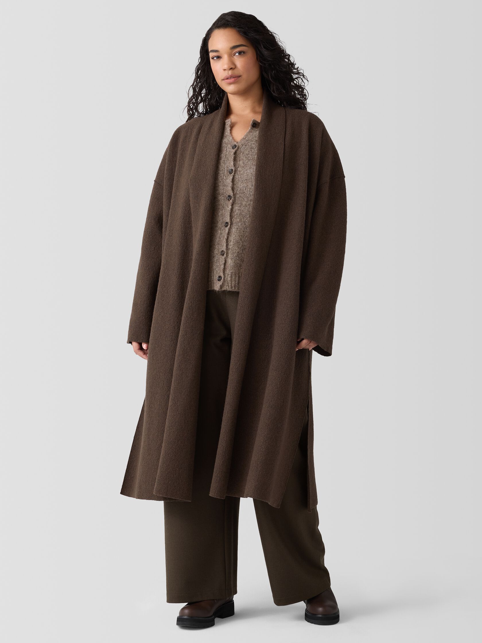 Lightweight Boiled Wool Icon Coat in Regenerative Wool