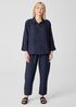 Puckered Organic Linen Shirt Jacket