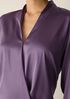 Stretch Silk Charmeuse Wrap Top
