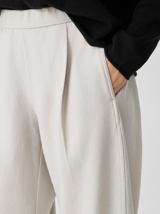 Boiled Wool Jersey Pleated Lantern Pant